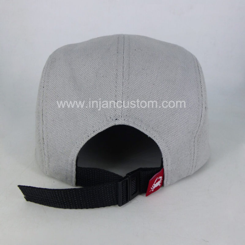 Custom 5 Panel Camp Hats with Woven Label On Front | Fully Custom Hats ...