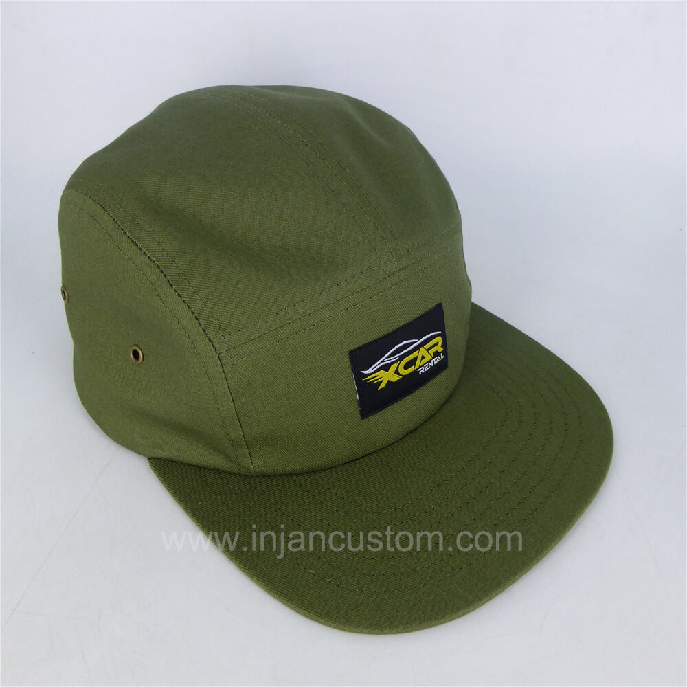 Custom Camper Hats with Woven Label On Front | Fully Custom Hats and ...