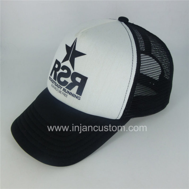 Custom Printed Foam Trucker Hats Curved Brim 5 Panels Style 